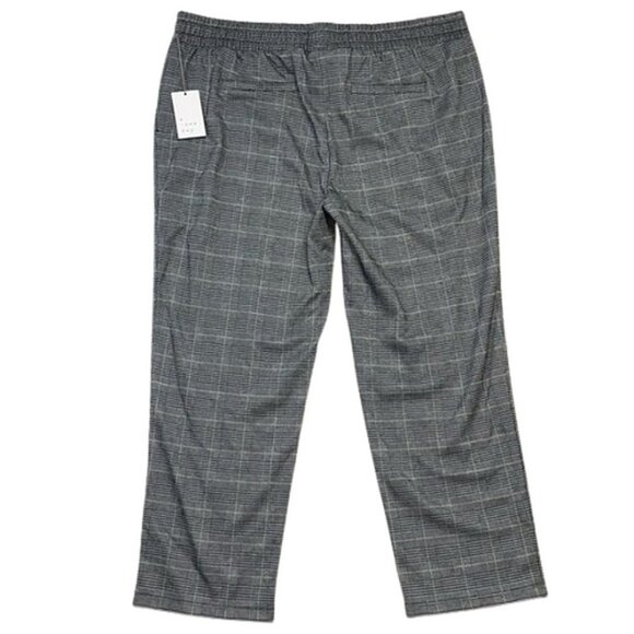 NWT Pants Womens XXL Houndstooth Plaid Pull On Drawstring Ankle Comfortable Fall - Picture 4 of 10